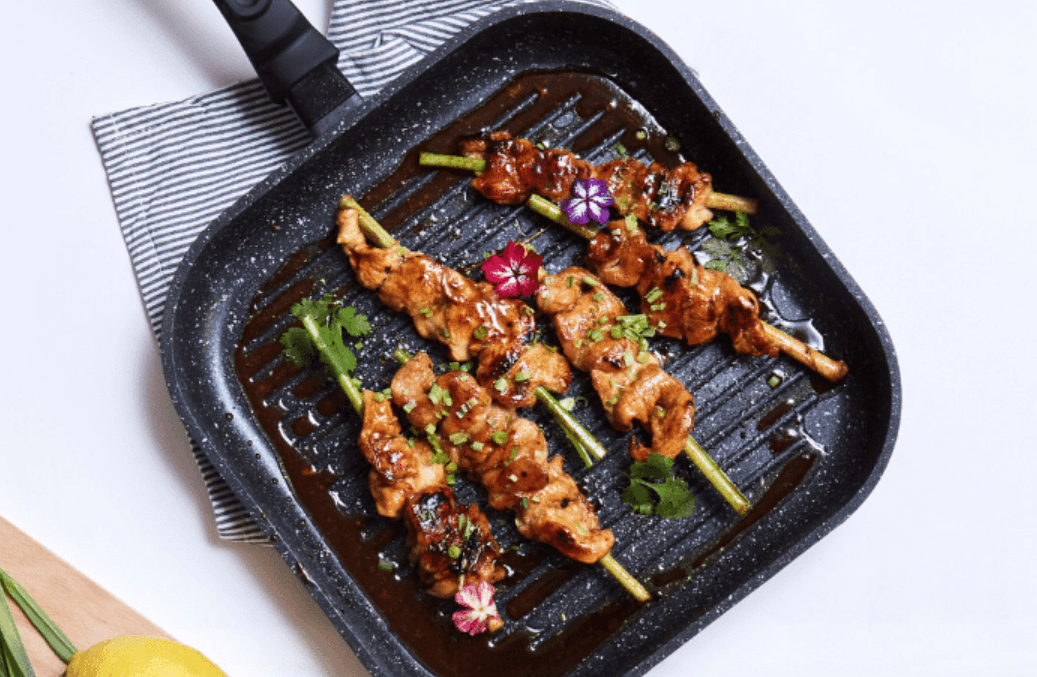 Brochettes de Poulet Sautées à la Citronnelle