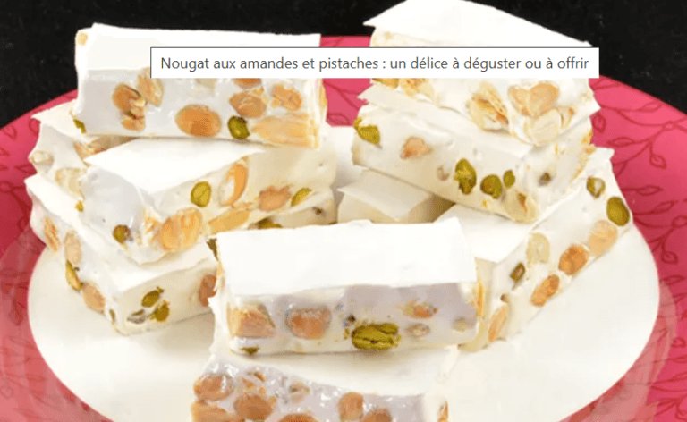 Nougat maison au pop-corn, amandes et pistaches