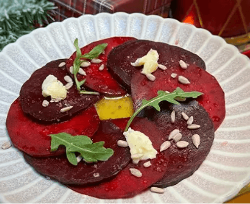Carpaccio de betterave au Munster