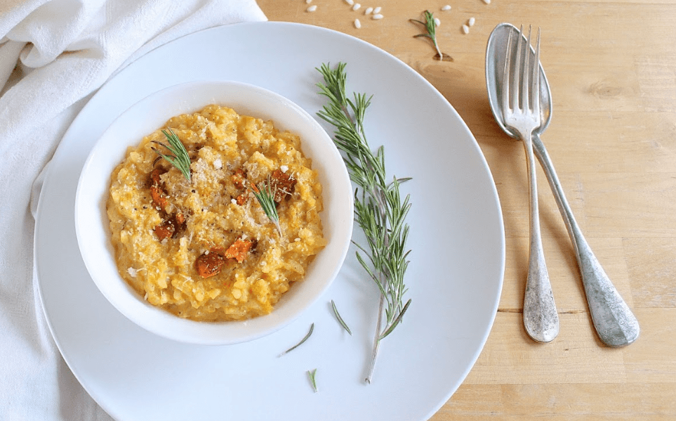 Risotto au Butternut Rôti, Romarin et Parmesan
