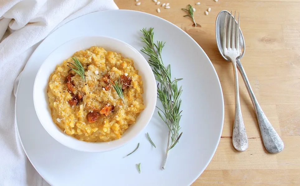 Risotto au Butternut Rôti, Romarin et Parmesan