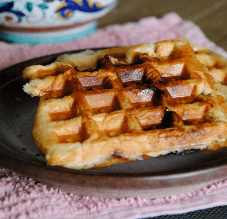 gaufres feuilletées pomme-cannelle