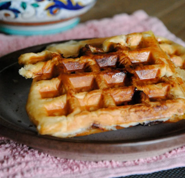gaufres feuilletées pomme-cannelle