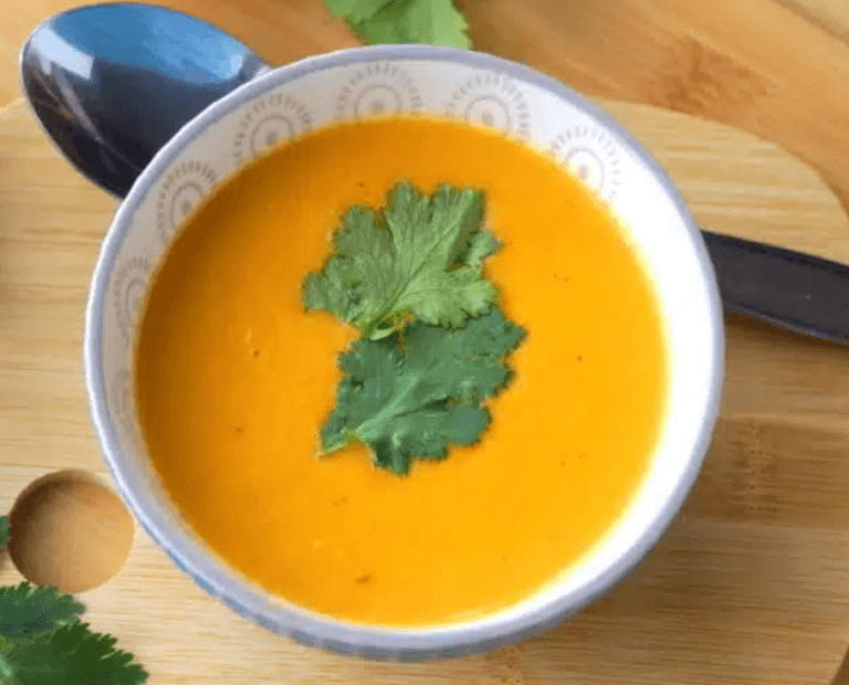 soupe de lentilles corail et carottes rôties