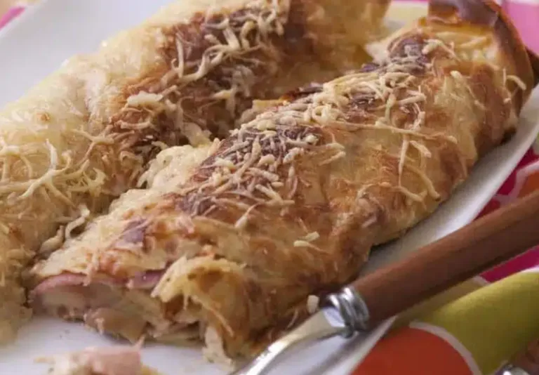 Crêpes salées au jambon, champignons et béchamel