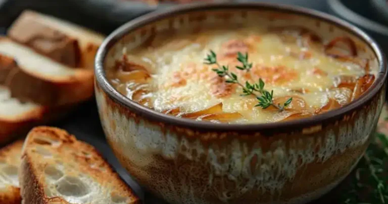Soupe à l'oignon gratinée