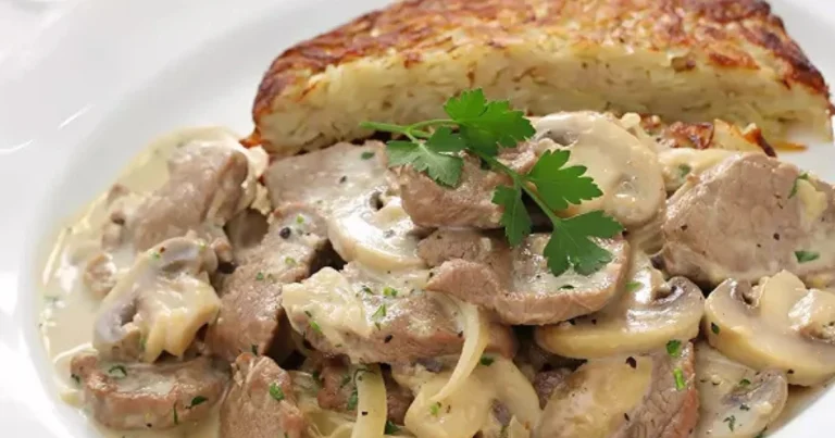Émincé de veau aux champignons