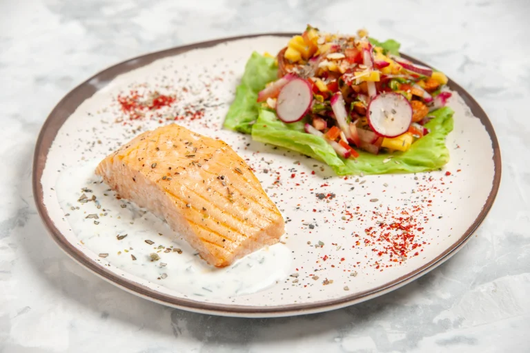 Pavé de saumon à la crème