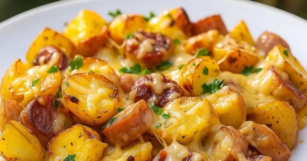 pommes crousti saucisse fromage