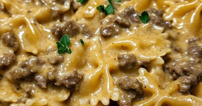 pâtes papillon à la viande hachée