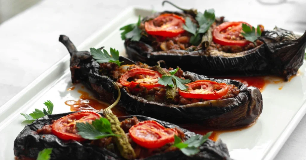 Aubergines farcies à la viande hachée